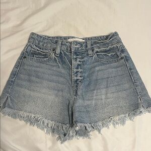 Frayed Hem Denim Shorts